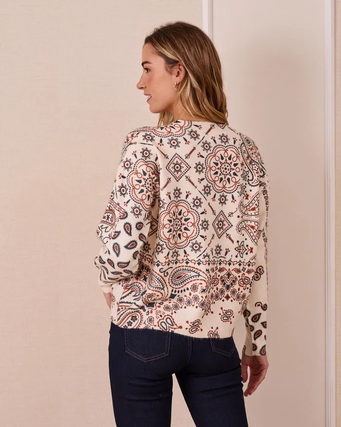 Polin Et Moi Sweater Print Brittany Raw Women Knitted Polin Et Moi Sweater Print Brittany Raw Women Knitted