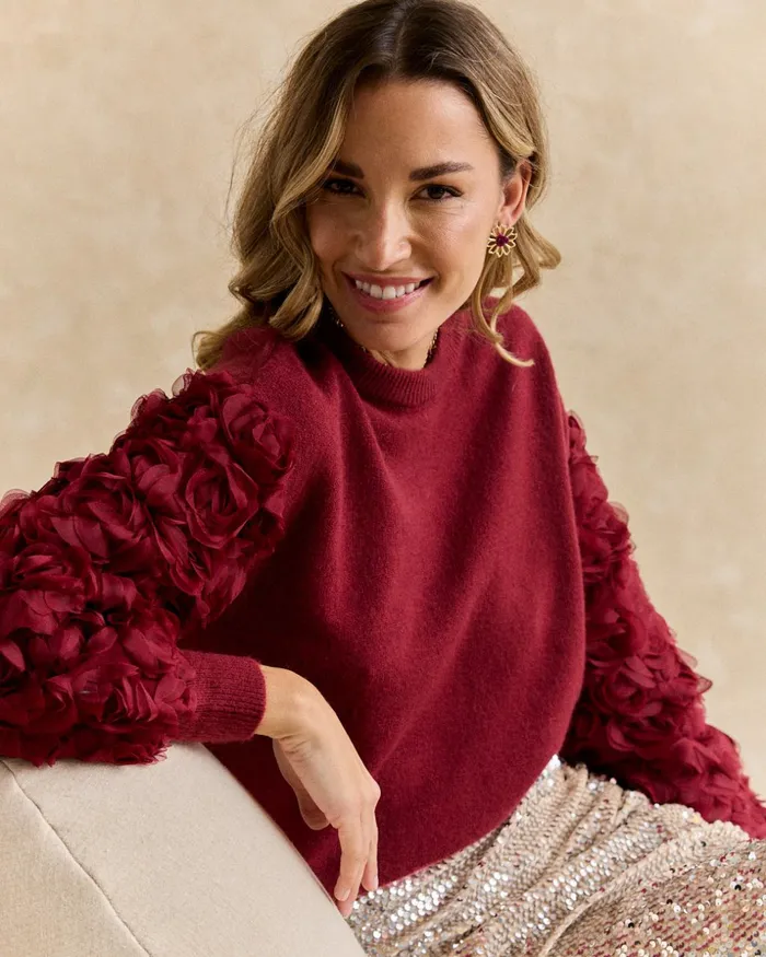 Polin Et Moi Sweater Sleeves Flora Bordeaux Women Cardigans And Sweaters Polin Et Moi Sweater Sleeves Flora Bordeaux Women Cardigans And Sweaters
