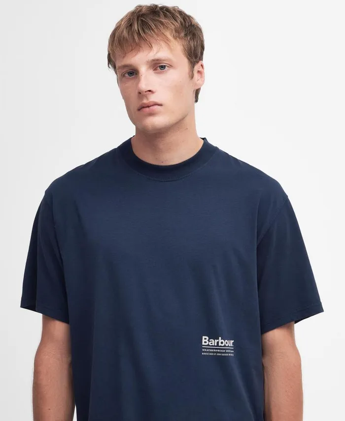 Portland Oversized TShirt Classic Navy Men Barbour TShirts