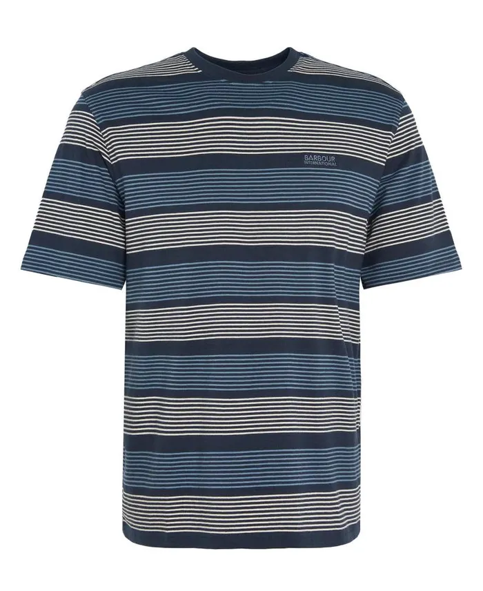 Putney Striped TShirt Bright White Men Barbour TShirts