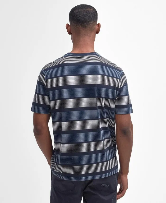 Putney Striped TShirt Bright White Men Barbour TShirts