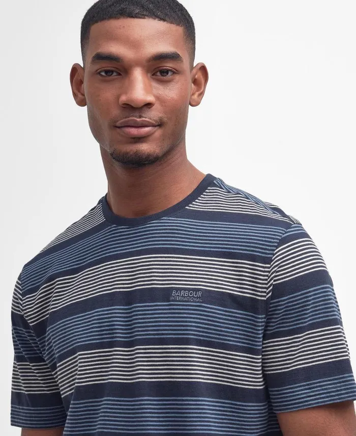 Putney Striped TShirt Bright White Men Barbour TShirts
