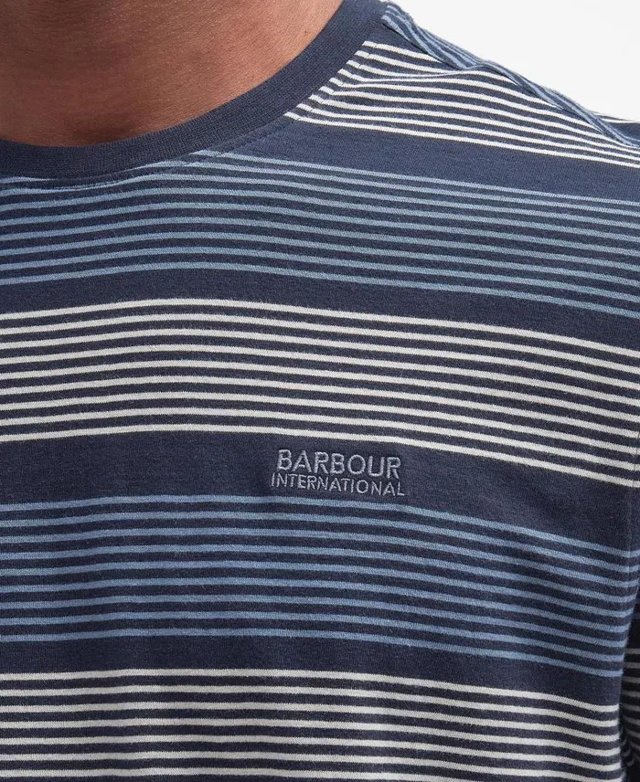 Putney Striped TShirt Bright White Men Barbour TShirts