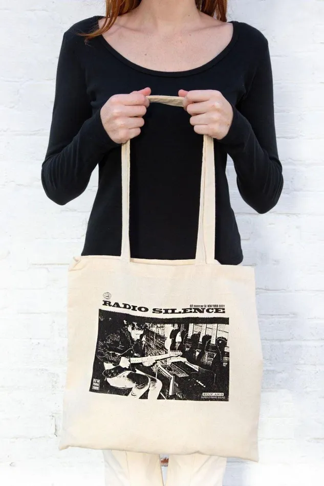 Radio Silence Tote Bag Ivory Women Brandy Melville Tote Bags