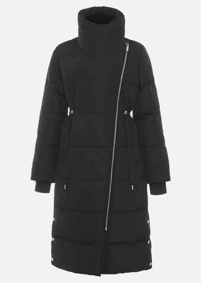 Rae Asymetric Long Puffer Charcoal Women Phase Eight Coats