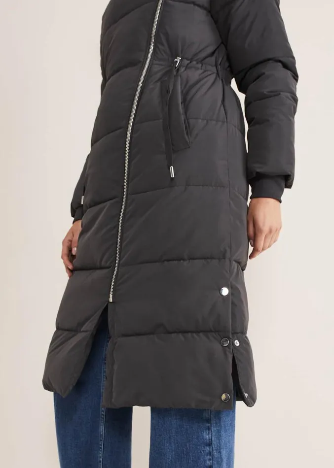 Rae Asymetric Long Puffer Charcoal Women Phase Eight Coats