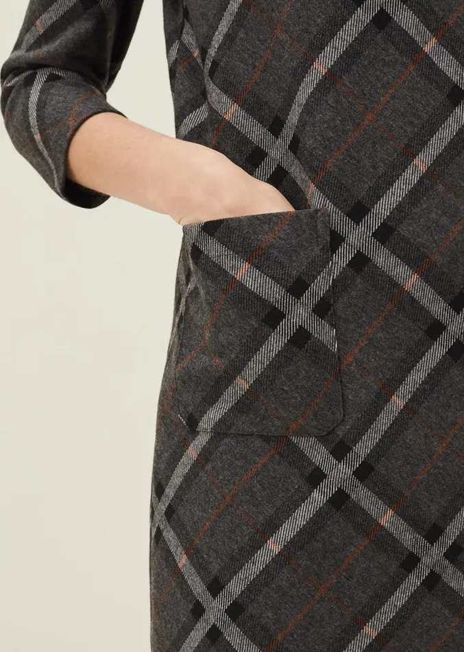 Rayia Check Tunic Dress Blackgrey Women Phase Eight Dresses