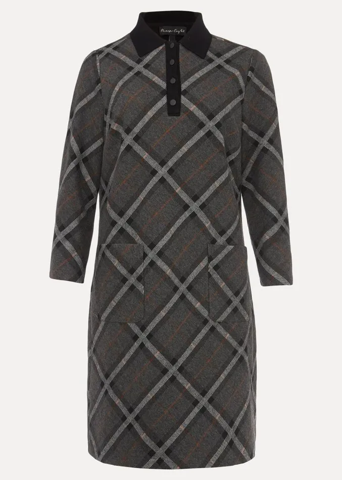 Rayia Check Tunic Dress Blackgrey Women Phase Eight Dresses