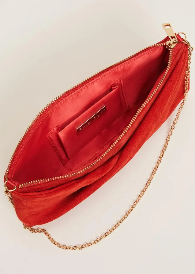 Red Suede Clutch Bag Red Women Phase Eight Bags and Clutches
