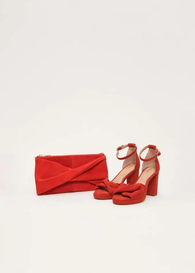 Red Suede Clutch Bag Red Women Phase Eight Bags and Clutches