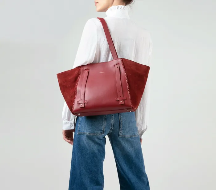 Repetto Womens Backpacks Double Vie Bag Carmine Red For Sale