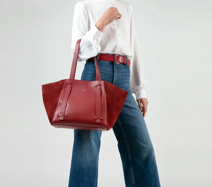 Repetto Womens Backpacks Double Vie Bag Carmine Red For Sale