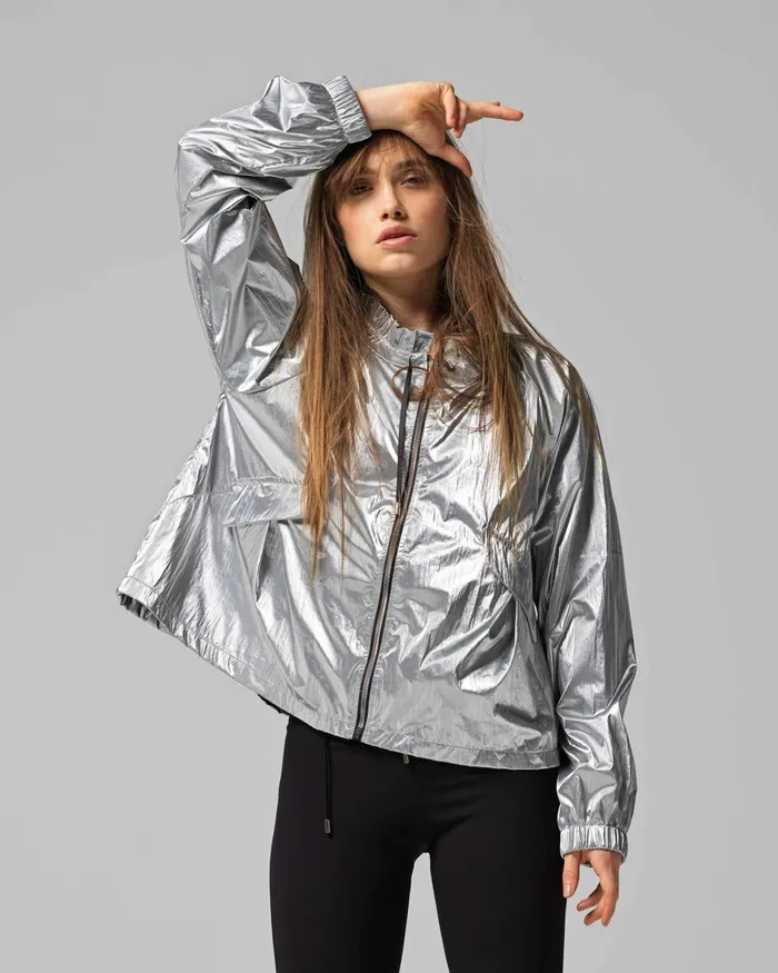 Repetto Womens Jackets Nylon Jacket Silver