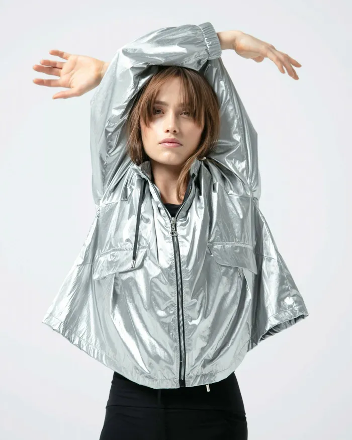 Repetto Womens Jackets Nylon Jacket Silver