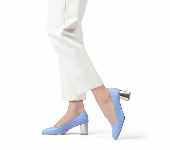 Repetto Womens Pumps Marlow Pumps Blue And Light Gold For Sale
