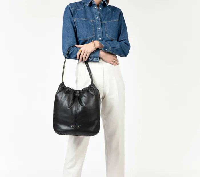 Repetto Womens Shoulder Bags Ballerine Bag Black On Sale