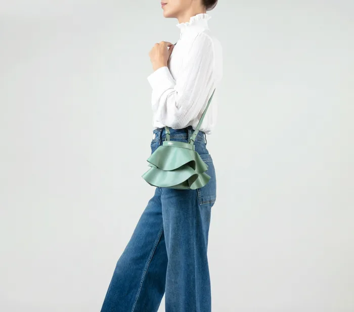 Repetto Womens Shoulder Bags Mini Envole Bag Jade Green Gift 4 You