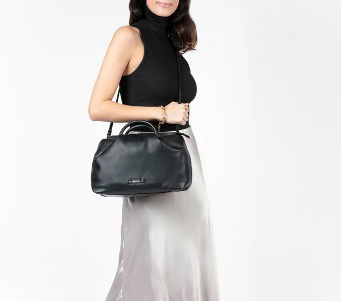 Repetto Womens Shoulder Bags Petit Drapp Bag Black Gift for Friend