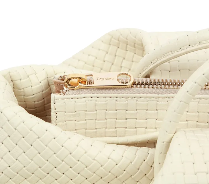 Repetto Womens Shoulder Bags Petit Drapp Bag White Gift 4 You