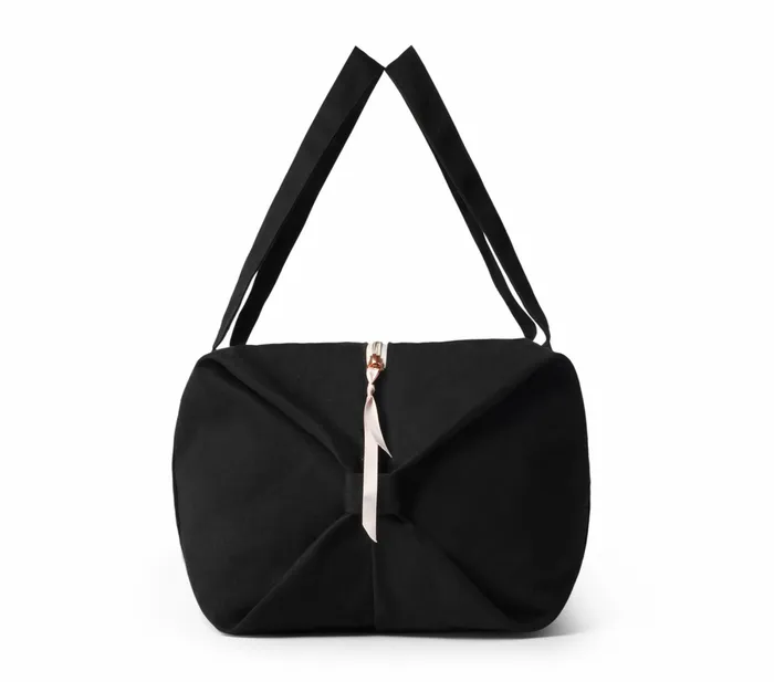 Repetto Womens Sports Bags Cotton Duffle Bag Size L Black Gift for Friend