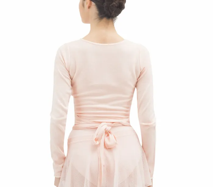 Repetto Womens Tops Long Sleeved WrapOver Petal Pink