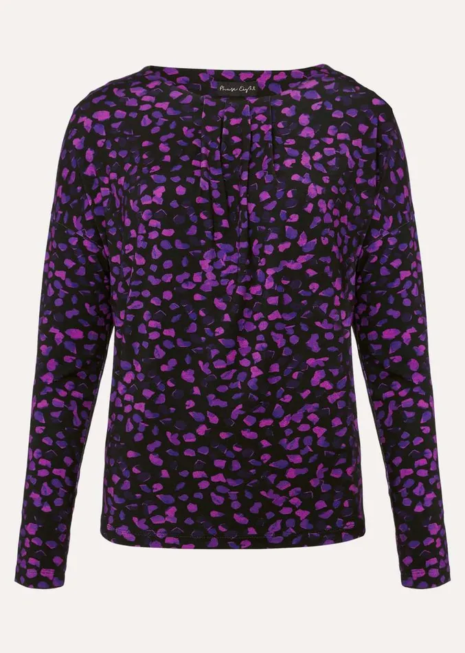 Ronie Abstract Pleated Top Purple Women Phase Eight Tops and TShirts