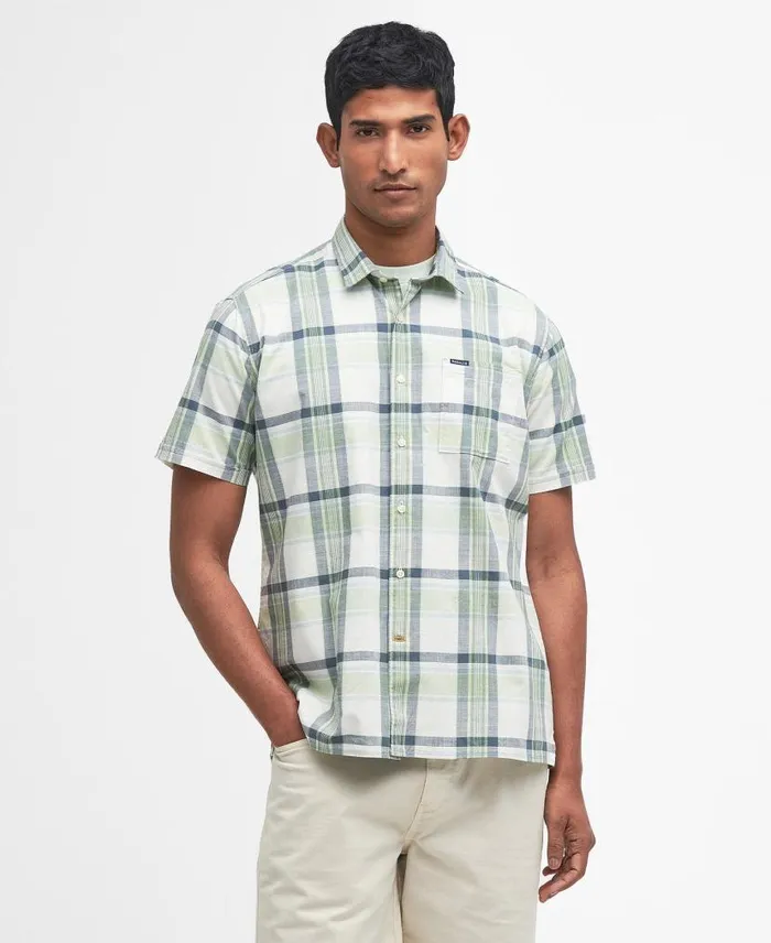 Rosewell Regular ShortSleeved Shirt Classic Green Men Barbour Shirts
