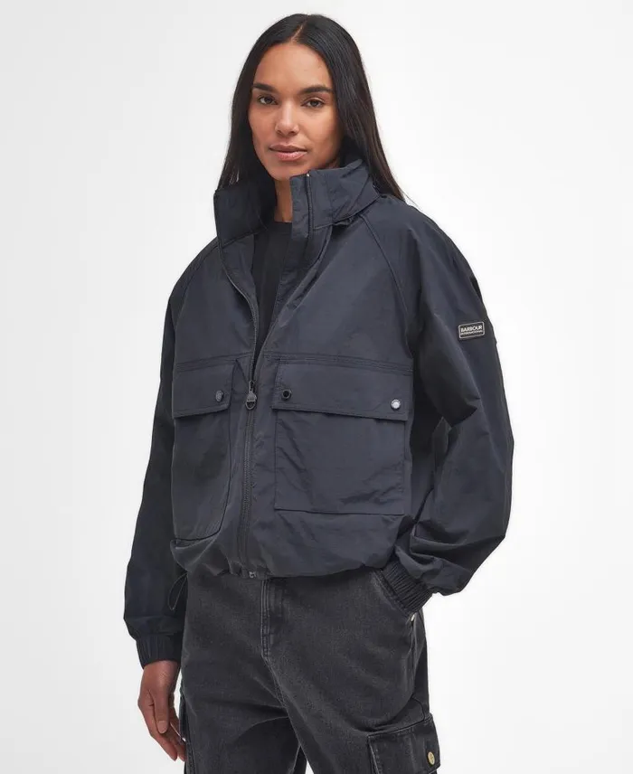 Rouse Showerproof Bomber Jacket Classic Black Women Barbour Showerproof Jackets