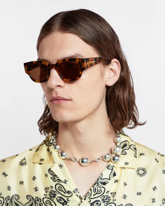 Samui BioPlastic Sunglasses Dark Amber WomenMen Nanushka Eyewear