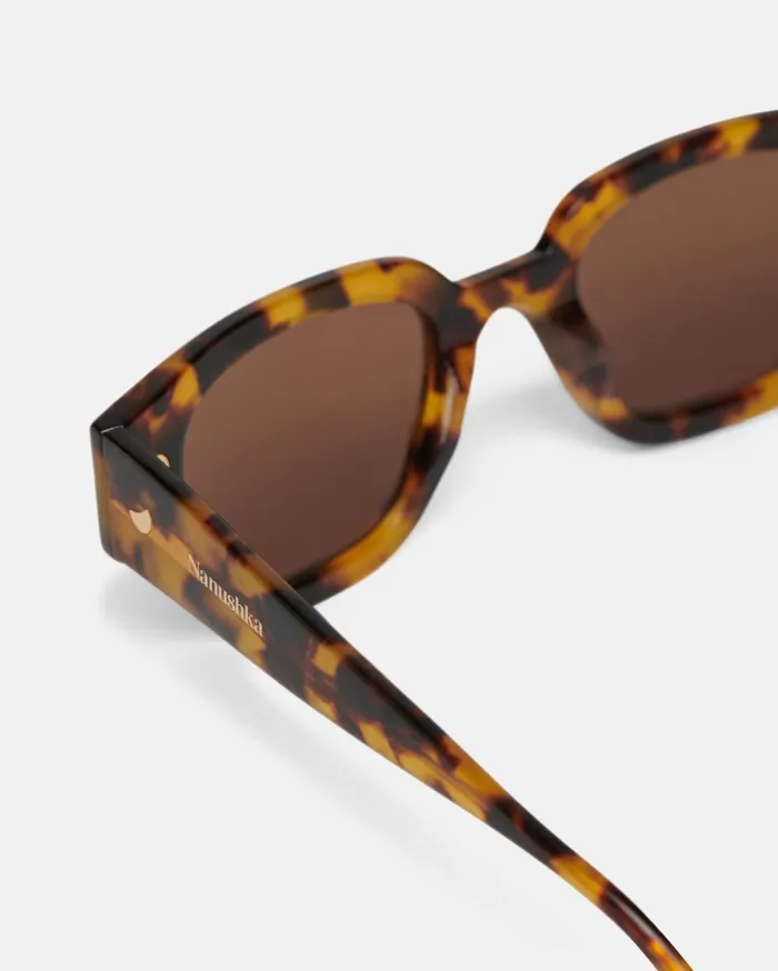 Samui BioPlastic Sunglasses Dark Amber WomenMen Nanushka Eyewear