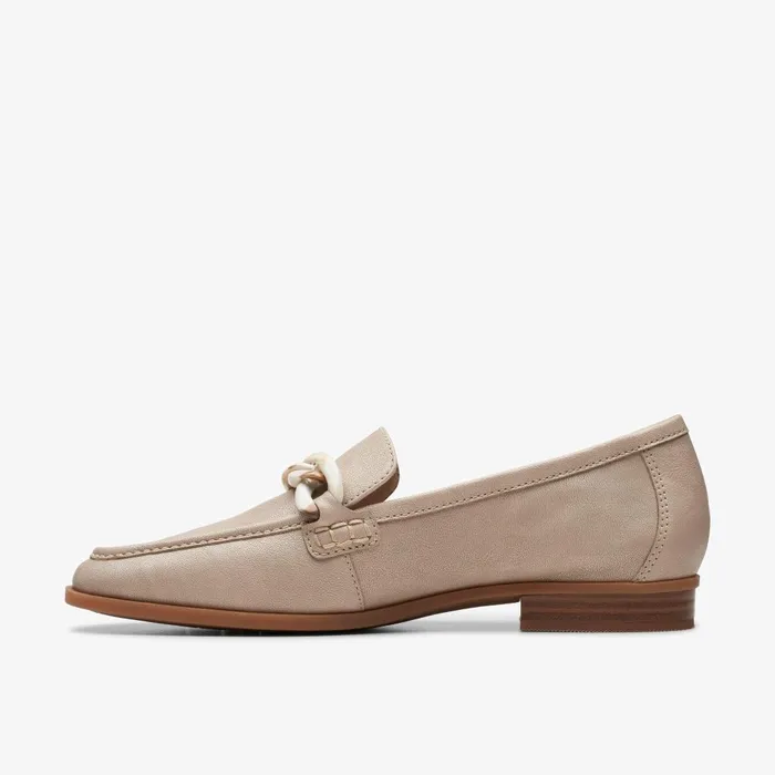 Sarafyna Iris Stone Leather Women Clarks SlipOns
