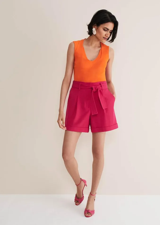 Scarlett Knitted Top Orange Women Phase Eight Knitwear