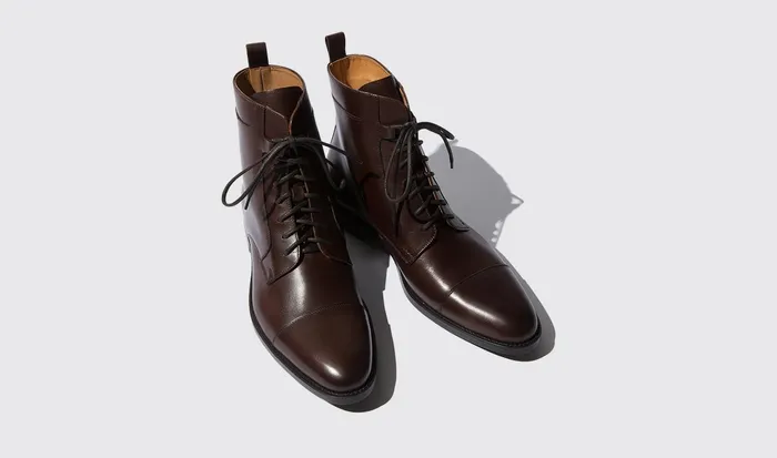 Scarosso Boots Men Dante Moro Dark Brown Calf