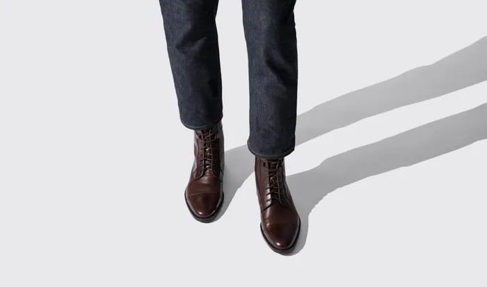 Scarosso Boots Men Dante Moro Dark Brown Calf