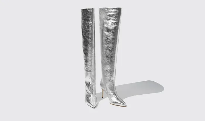 Scarosso Boots Women Carra Silver Silver 8211 Calf