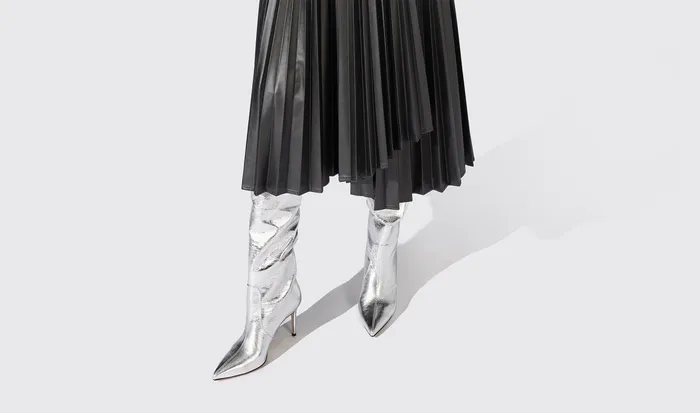 Scarosso Boots Women Carra Silver Silver 8211 Calf