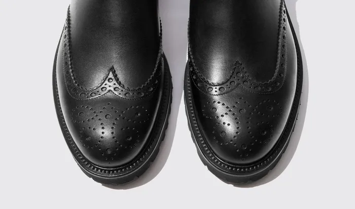 Scarosso Chelsea Boots Men Keith Black Black Calf