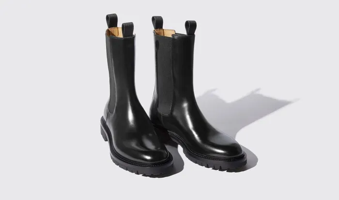 Scarosso Chelsea Boots Men Wooster Black Black 8211 Brushed Calf