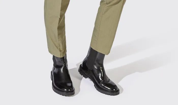 Scarosso Chelsea Boots Men Wooster Black Black 8211 Brushed Calf