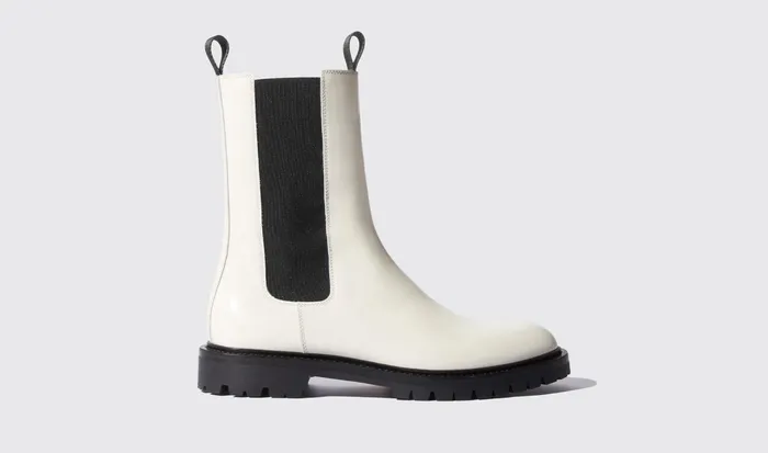 Scarosso Chelsea Boots Men Wooster Chalk White 8211 Brushed Calf