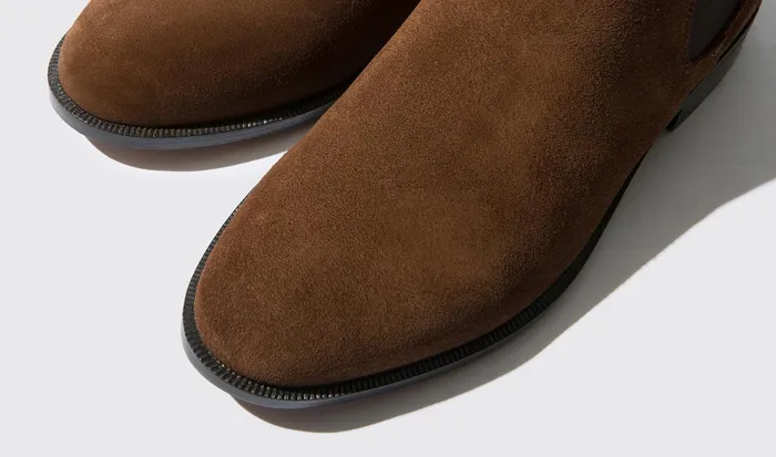Scarosso Chelsea Boots Women Caterina Marrone Brown Suede