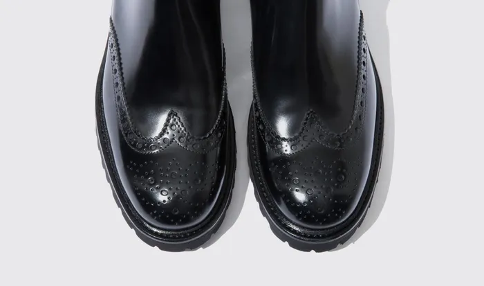 Scarosso Chelsea Boots Women Poppy Black Black 8211 Polished Calf