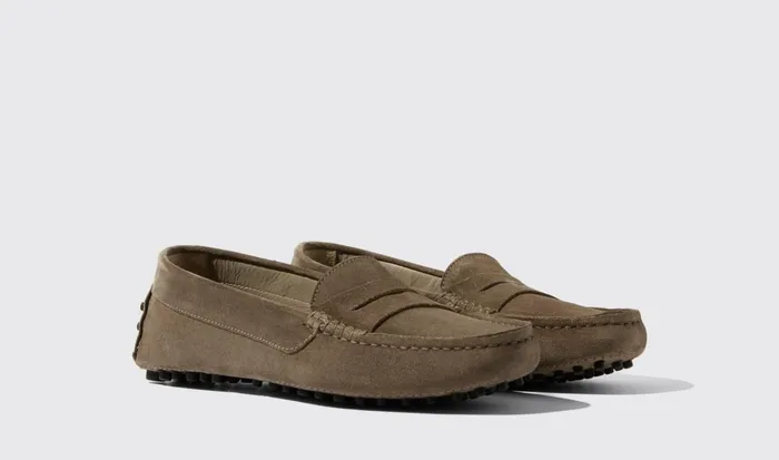 Scarosso Driving Shoes Women Ashley Taupe Suede Taupe 8211 Suede