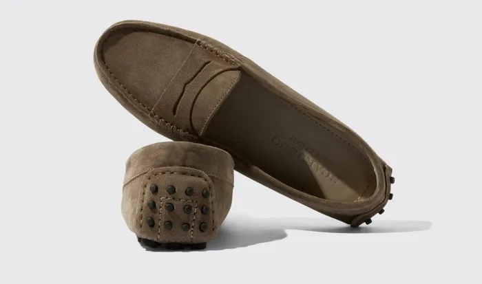 Scarosso Driving Shoes Women Ashley Taupe Suede Taupe 8211 Suede