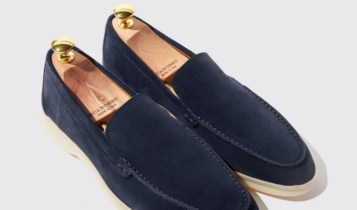 Scarosso Loafers Men Ludovico Blu Scamosciato Blue 8211 Suede