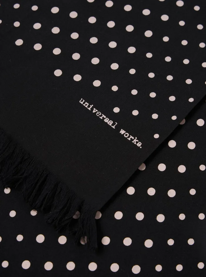 Scarves Men Universal Works Universal Works Short Scarf In Black Dot Print