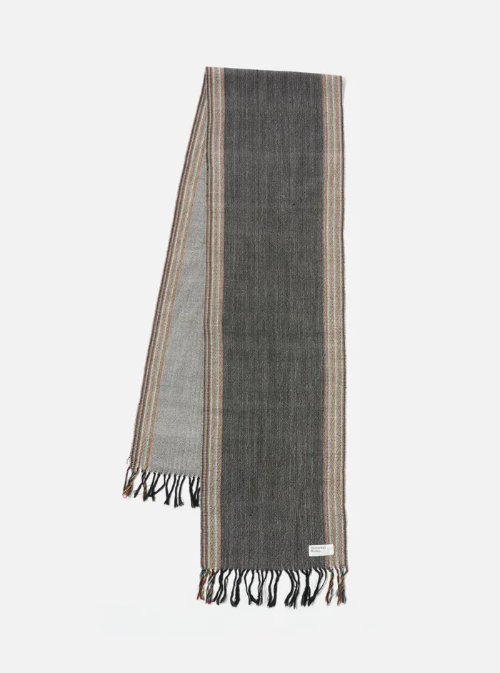 Scarves Men Universal Works Universal Works Wool Scarf In Grey Merino Wool