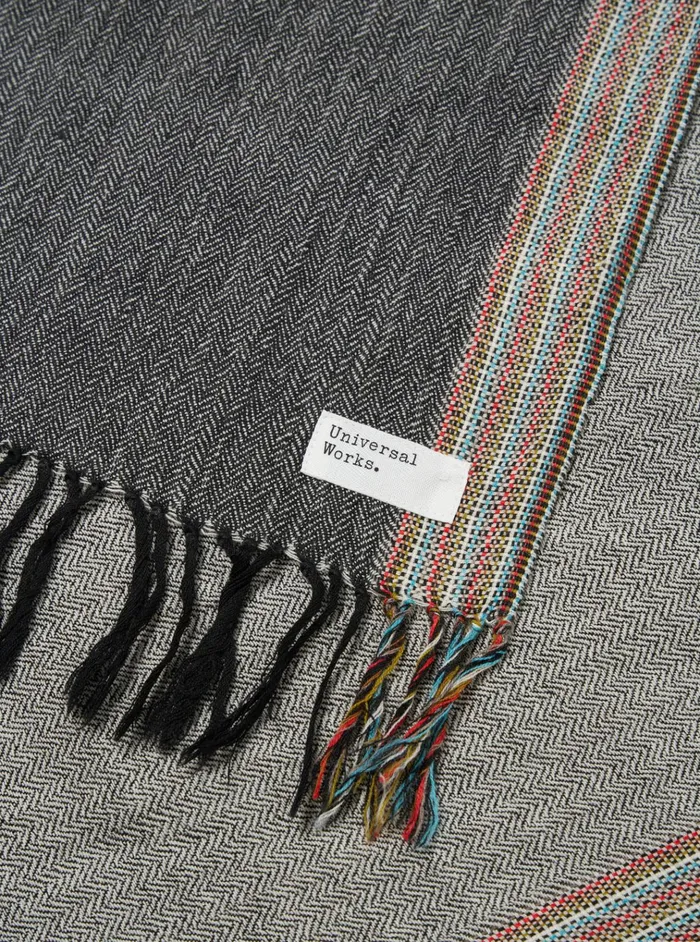 Scarves Men Universal Works Universal Works Wool Scarf In Grey Merino Wool