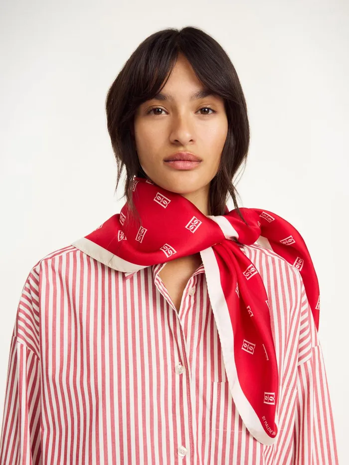 Scarves Women By Malene Birger Monnas Silk Scarf Dark Chilli