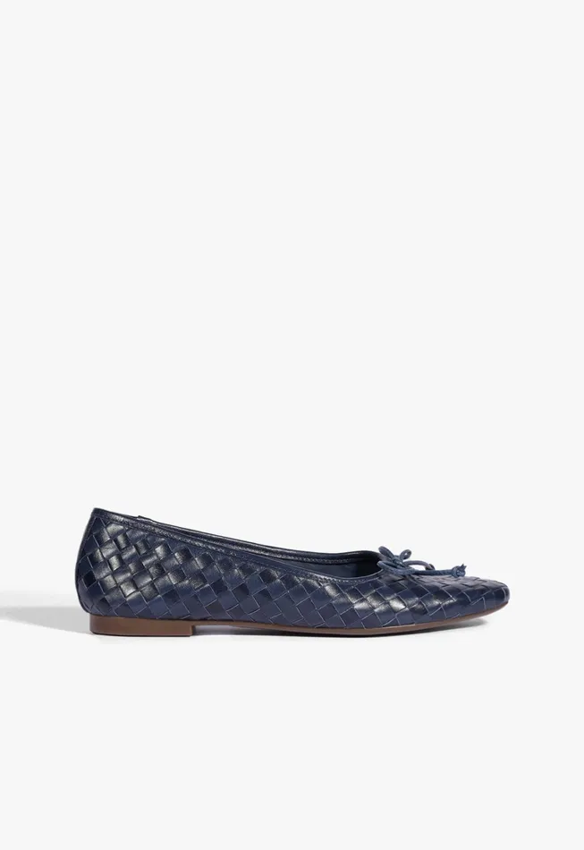 Schutz Shoes Ballerinas Women Arissa Woven Ballet Flat Blue